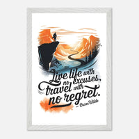 Poster incorniciato con cornice in legno premium e carta opaca premium
