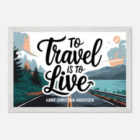 Poster incorniciato con cornice in legno premium e carta opaca premium