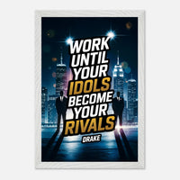 Poster incorniciato con cornice in legno premium e carta opaca premium