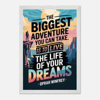 Poster incorniciato con cornice in legno premium e carta opaca premium