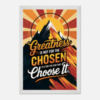 Poster incorniciato con cornice in legno premium e carta opaca premium