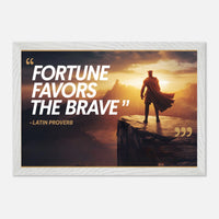 Poster incorniciato con cornice in legno premium e carta opaca premium