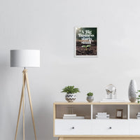 Poster incorniciato con cornice in legno premium e carta opaca premium