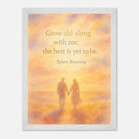 Poster incorniciato con cornice in legno premium e carta opaca premium