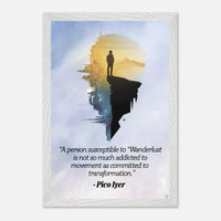 Poster incorniciato con cornice in legno premium e carta opaca premium