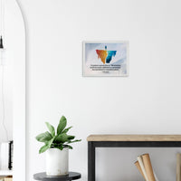 Poster incorniciato con cornice in legno premium e carta opaca premium