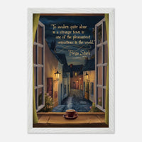 Poster incorniciato con cornice in legno premium e carta opaca premium