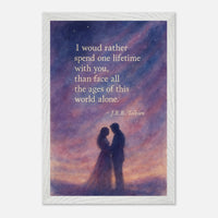 Poster incorniciato con cornice in legno premium e carta opaca premium