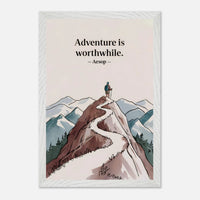 Poster incorniciato con cornice in legno premium e carta opaca premium
