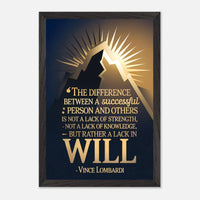 Poster incorniciato con cornice in legno premium e carta opaca premium
