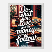 Poster incorniciato con cornice in legno premium e carta opaca premium