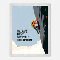 Poster incorniciato con cornice in legno premium e carta opaca premium