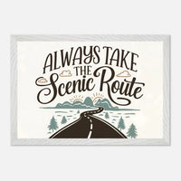 Poster incorniciato con cornice in legno premium e carta opaca premium
