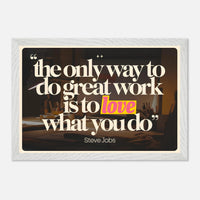 Poster incorniciato con cornice in legno premium e carta opaca premium