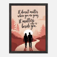 Poster incorniciato con cornice in legno premium e carta opaca premium