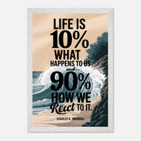 Poster incorniciato con cornice in legno premium e carta opaca premium