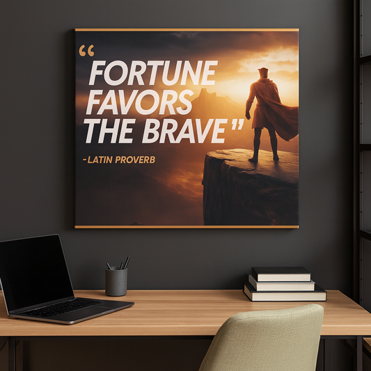 "Fortune favors the brave" - Latin proverb