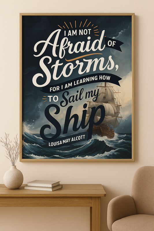 "I am not afraid of storms, for i am learning hot to sail my ship" - Louisa May Alcott