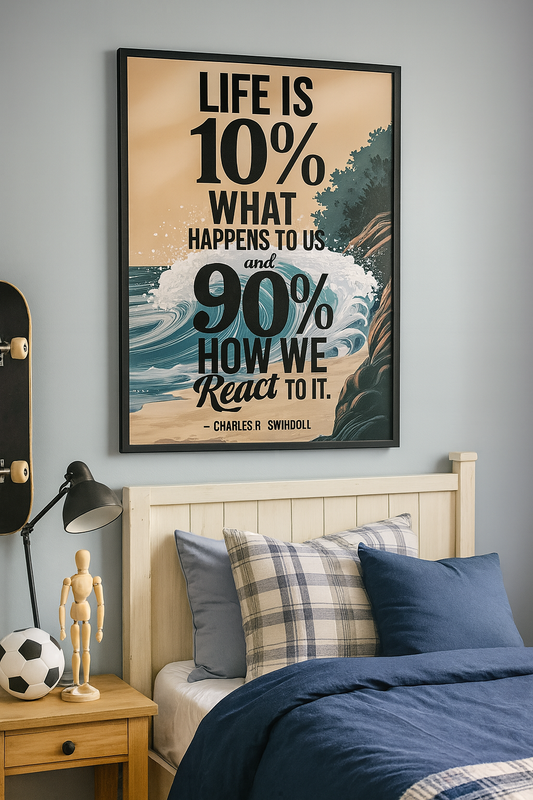 "Life is 10% what happens to us and 90% how we react to it." - Charles R. Swindoll