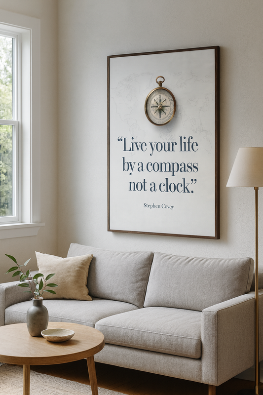 "Live your life by a compass not a clock." - Stephen Covey