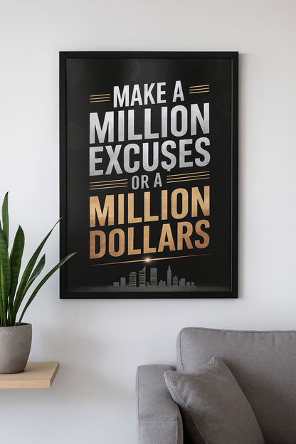 "Make a million excuses or a million dollars"