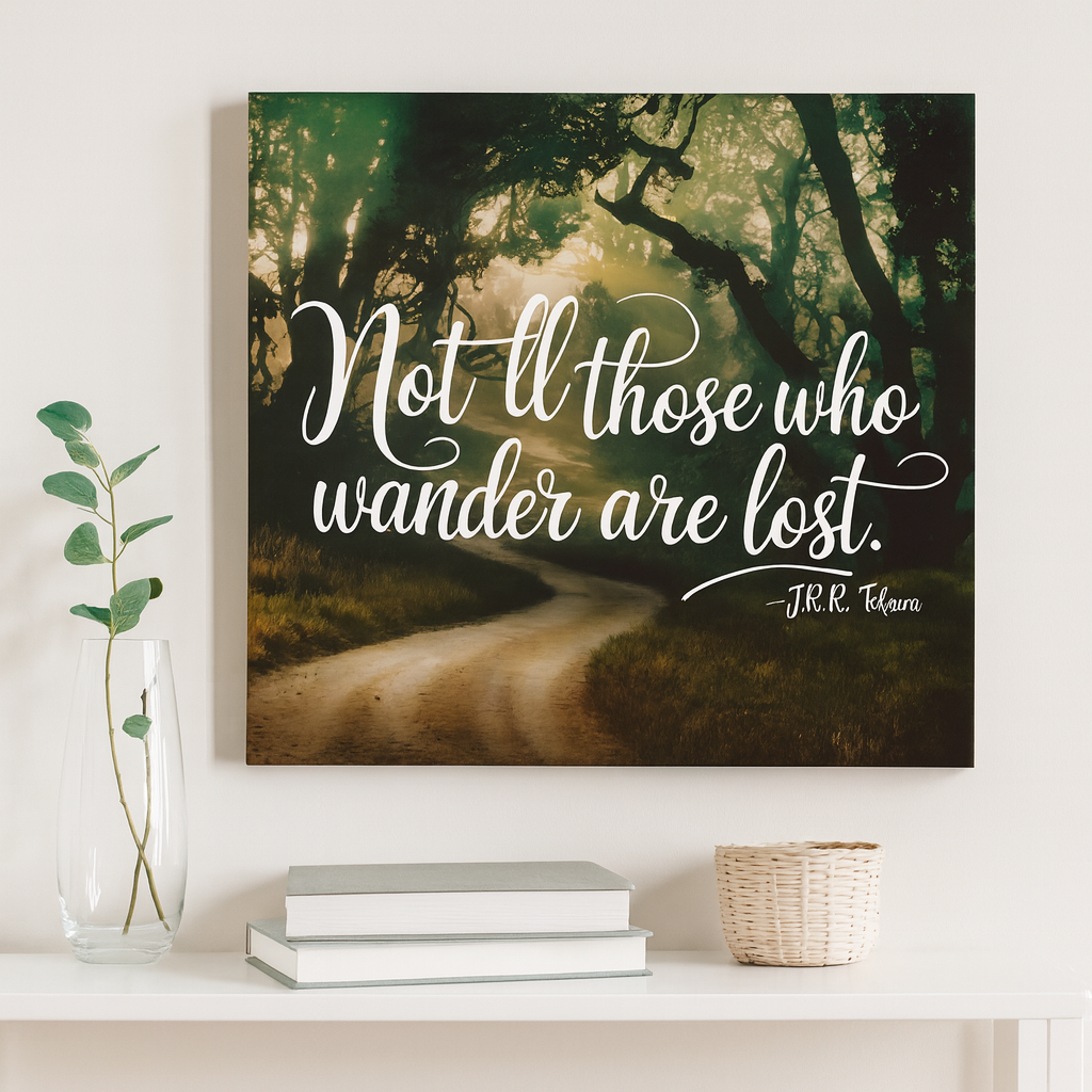 "Not all those who wander are lost." - J.R.R. Tolkien
