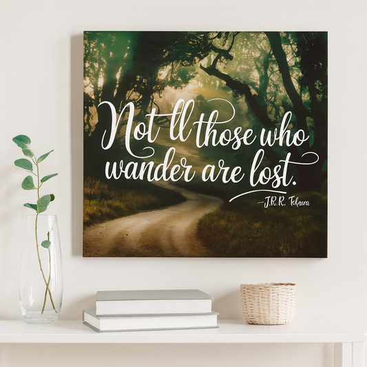 "Not all those who wander are lost." - J.R.R. Tolkien