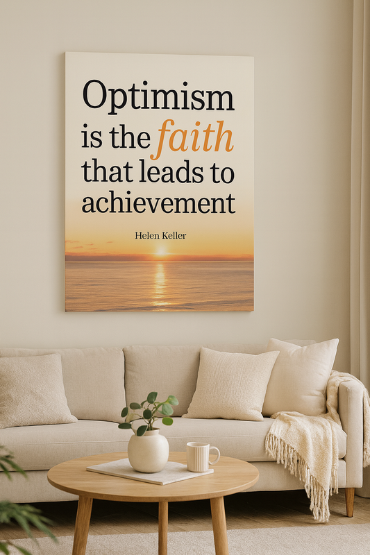 "Optimism is the faith that leads to achievement." - Helen Keller