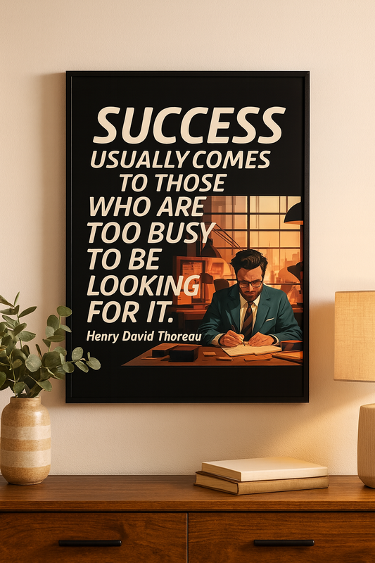 "Success usually comes to those who are too busy to be looking for it." - Henry David Thoreau