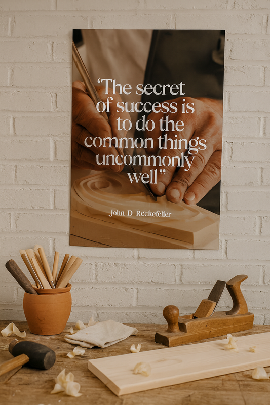 "The secret of success is to do the common things uncommonly well." - John D. Rockefeller