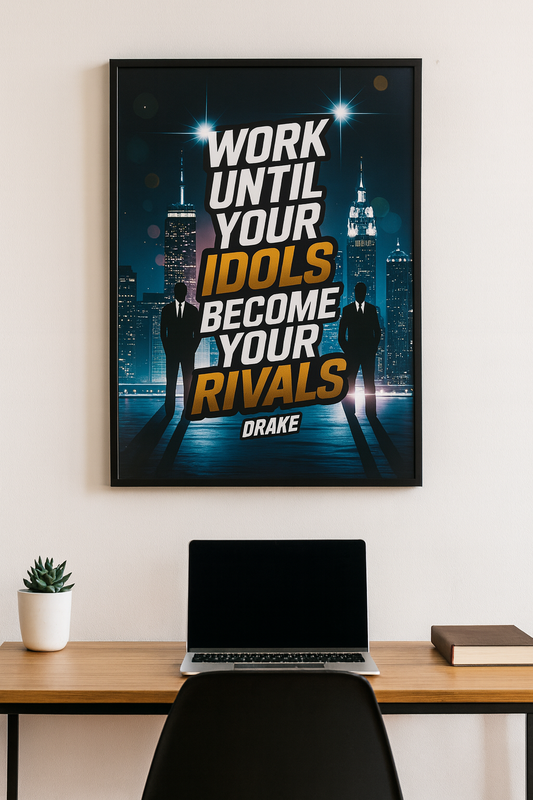 "Work until your idols become your rivals." - Drake