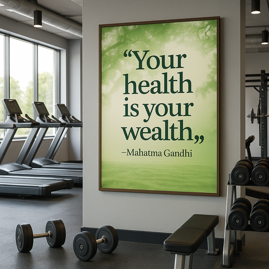 "Your health is your wealth." - Mahatma Gandhi